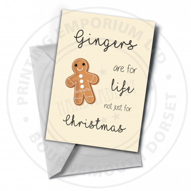 Gingers Are For Life Greetings Card