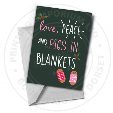 Pigs In Blankets Greetings Card