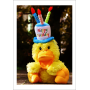 Birthday Card Cute Fluffy Toy Duck
